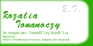 rozalia tomanoczy business card